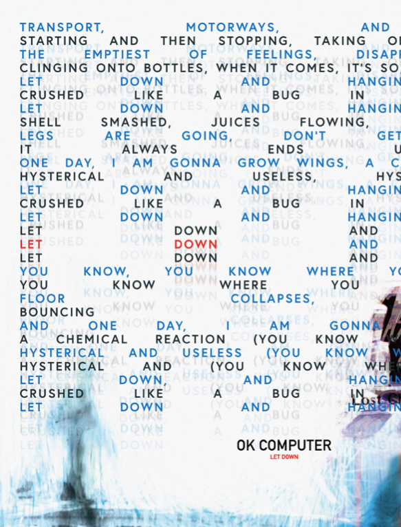 RADIOHEAD - OK COMPUTER - LET DOWN - Symbios Design Rare Glossy Poster Print