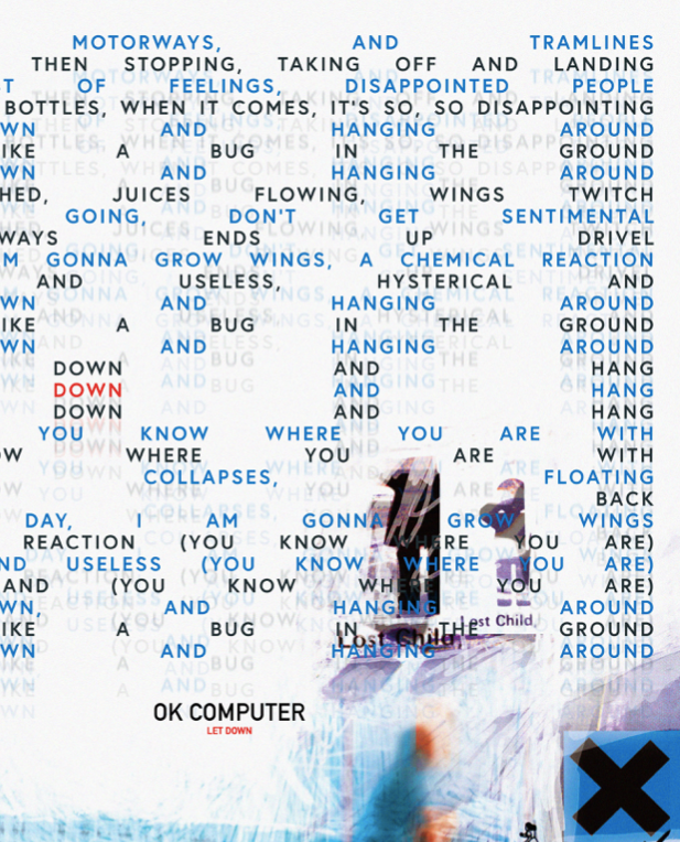 RADIOHEAD - OK COMPUTER - LET DOWN - Symbios Design Rare Glossy Poster Print