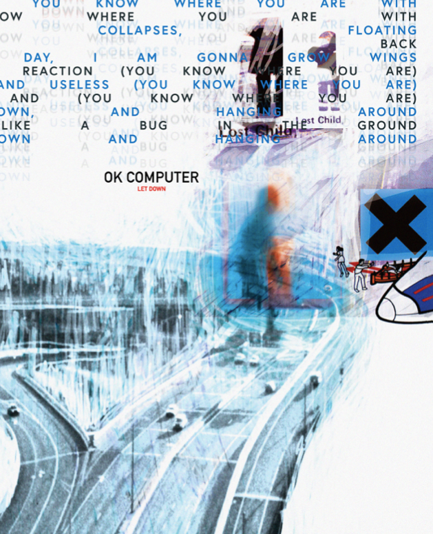 RADIOHEAD - OK COMPUTER - LET DOWN - Symbios Design Rare Glossy Poster Print