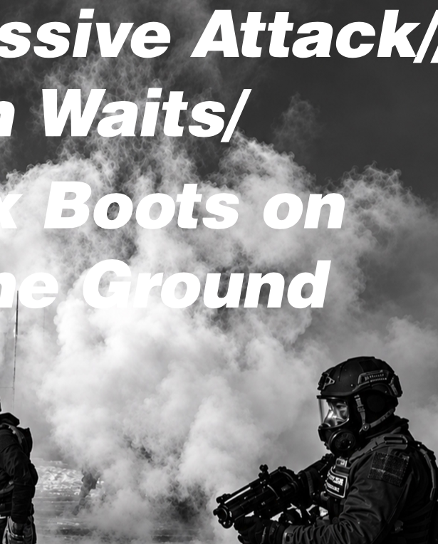 MASSIVE ATTACK - TOM WAITS - BOOTS ON THE GROUND - Symbios Design Rare Glossy Poster Print