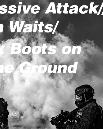 MASSIVE ATTACK - TOM WAITS - BOOTS ON THE GROUND - Symbios Design Rare Glossy Poster Print