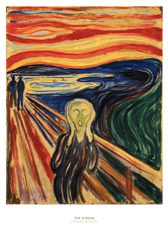 THE SCREAM - EDVARD MUNCH  - Symbios Design Rare Glossy Poster Print