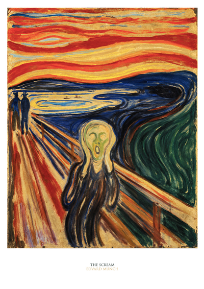 THE SCREAM - EDVARD MUNCH  - Symbios Design Rare Glossy Poster Print