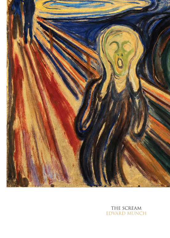 THE SCREAM - EDVARD MUNCH  - Symbios Design Rare Glossy Poster Print