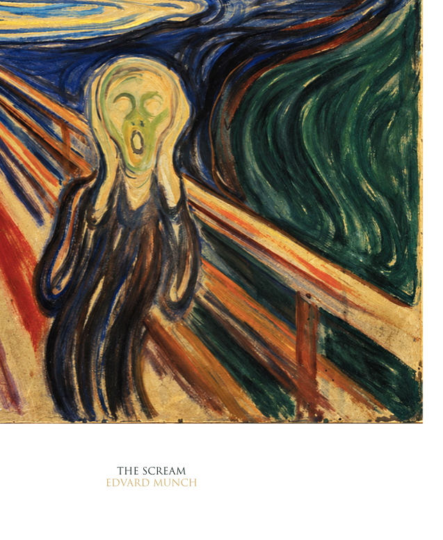 THE SCREAM - EDVARD MUNCH  - Symbios Design Rare Glossy Poster Print
