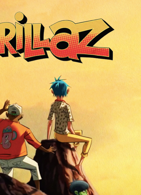 Gorillaz Band Illustration Poster | Music Art Print