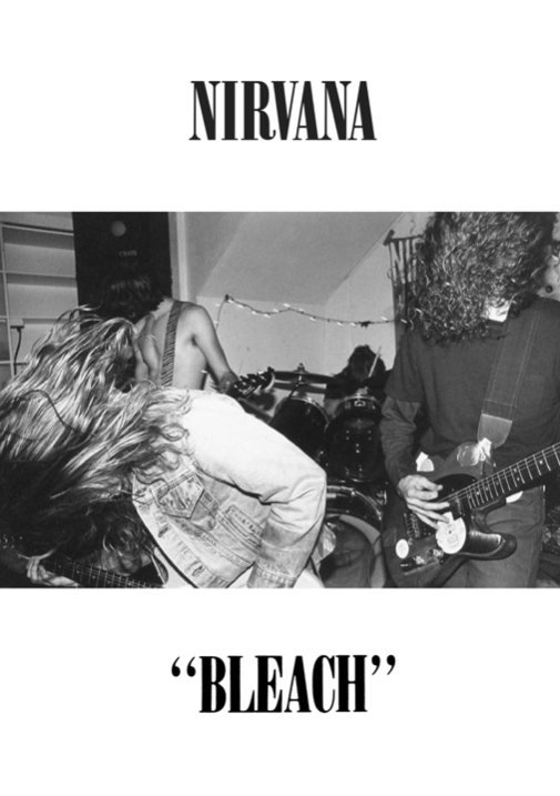 Nirvana - Bleach Negative - Rare Music Poster,  Music Decor, Band Memorabilia, Music Lover Gift