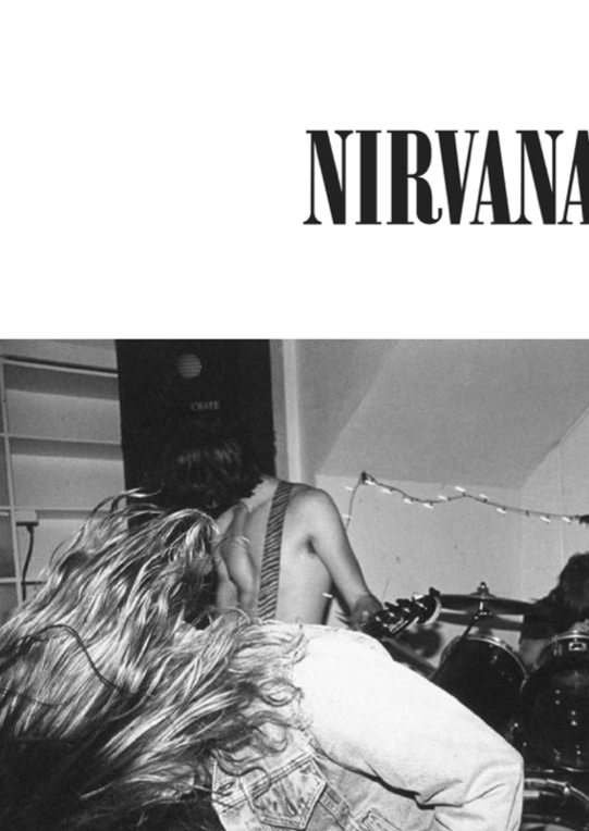Nirvana - Bleach Negative - Rare Music Poster,  Music Decor, Band Memorabilia, Music Lover Gift