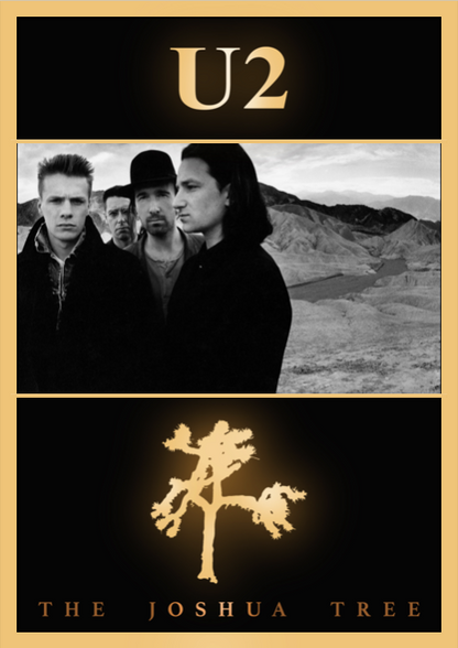 U2 The Joshua Tree - Rare Music Poster,  Music Decor, Band Memorabilia, Music Lover Gift