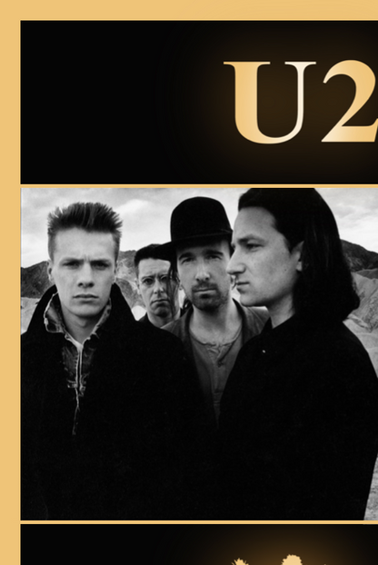 U2 The Joshua Tree - Rare Music Poster,  Music Decor, Band Memorabilia, Music Lover Gift