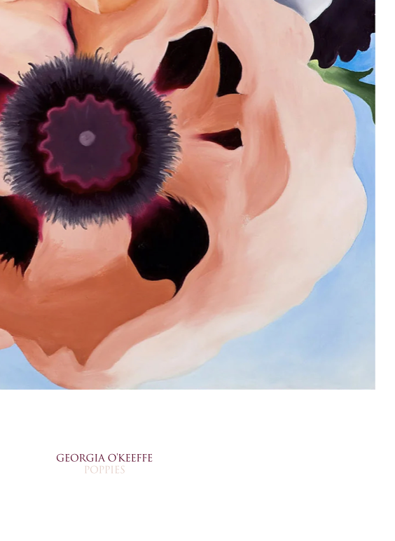 Georgia O'Keeffe - Poppies  - Mural Artwork - Decoration - Wall Art