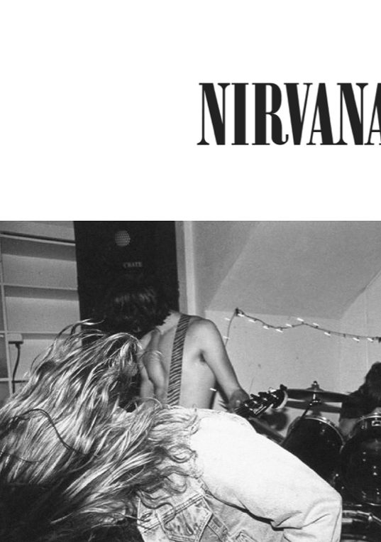 Nirvana - Bleach - Negative Edition  - Rare Music Poster,  Music Decor, Band Memorabilia, Music Lover Gift