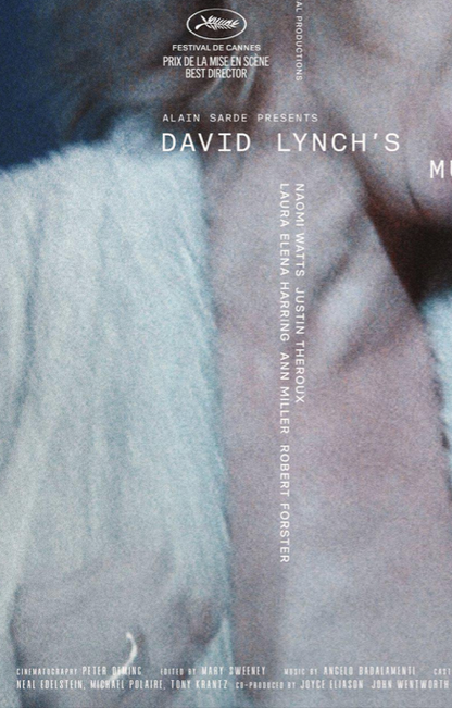 MULHOLLAND DRIVE  David Lynch  - Rare Fiilm Poster