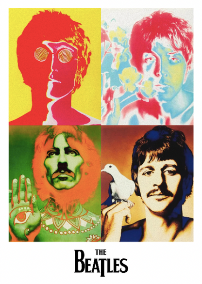 THE BEATLES - Symbios Design Rare Glossy Poster Print