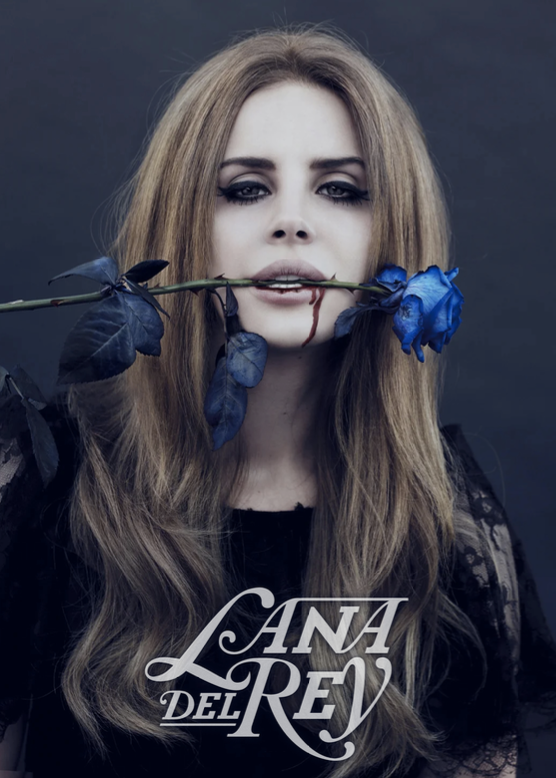 LANA DEL REY - BLUE ROSE - Symbios Design Rare Glossy Poster Print