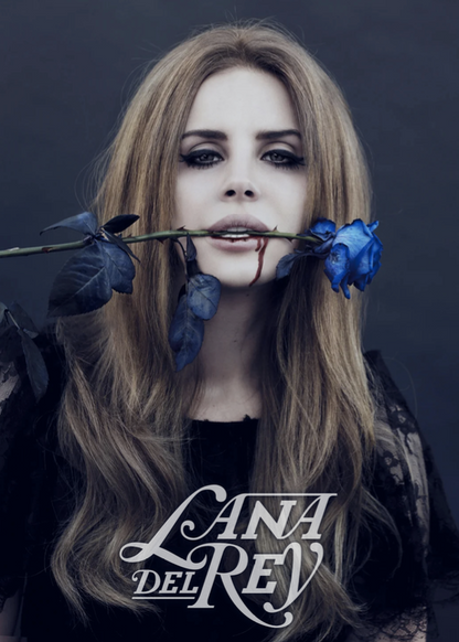 LANA DEL REY - BLUE ROSE - Symbios Design Rare Glossy Poster Print
