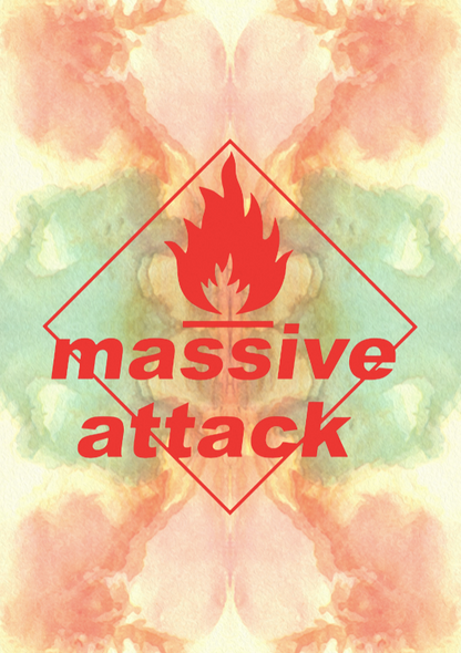 MASSIVE ATTACK - Symbios Design Rare Glossy Poster Print