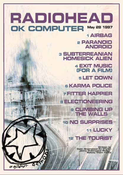 RADIOHEAD - OK COMPUTER 97' - Symbios Design Rare Glossy Poster Print