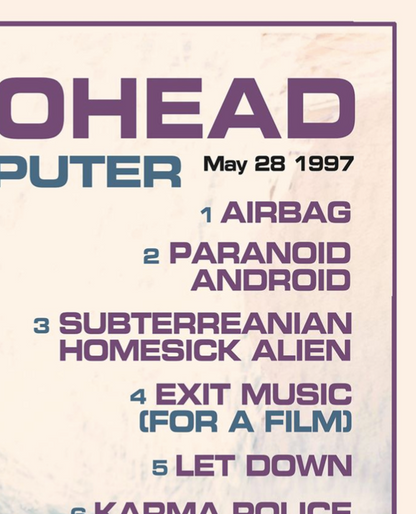 RADIOHEAD - OK COMPUTER 97' - Symbios Design Rare Glossy Poster Print
