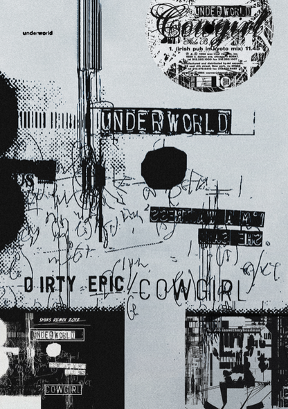 UNDERWORLD - COWGIRL - Symbios Design Rare Glossy Poster Print