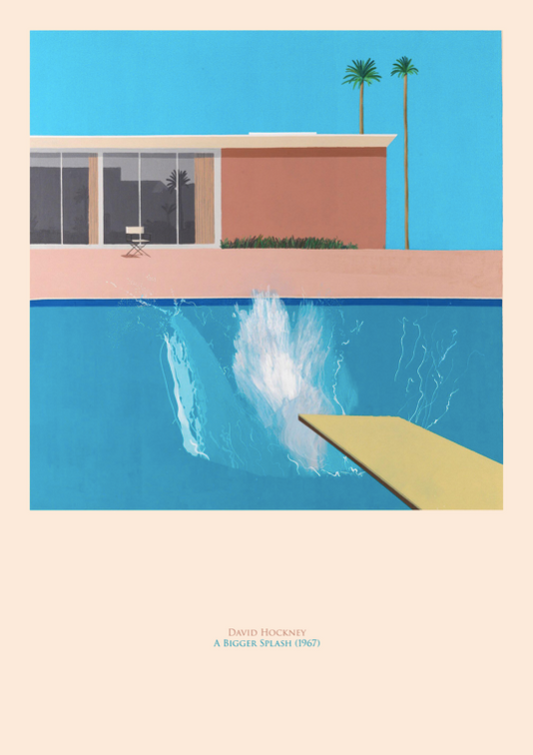 DAVID HOCKNEY - A BIGGER SPLASH - Symbios Design Rare Glossy Poster Print