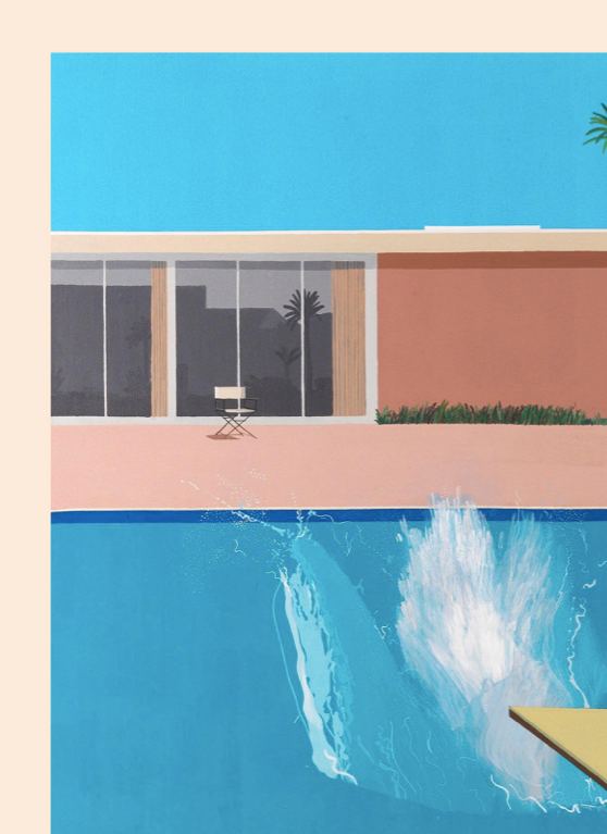 DAVID HOCKNEY - A BIGGER SPLASH - Symbios Design Rare Glossy Poster Print