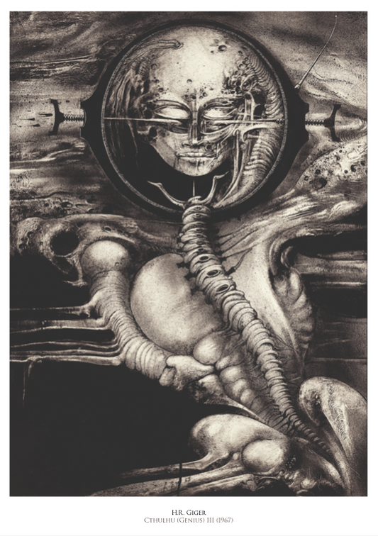 H.R. Giger - Cthulhu (Genius) III - Symbios Design Rare Glossy Poster Print