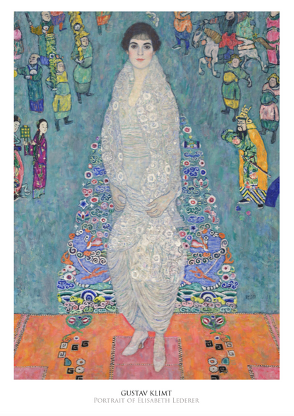 GUSTAV KLIMT - Portrait of Elisabeth Lederer - Symbios Design Rare Glossy Poster Print