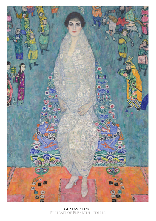 GUSTAV KLIMT - Portrait of Elisabeth Lederer - Symbios Design Rare Glossy Poster Print