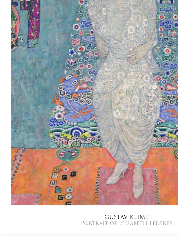 GUSTAV KLIMT - Portrait of Elisabeth Lederer - Symbios Design Rare Glossy Poster Print
