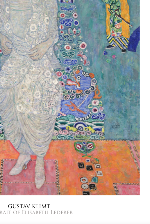 GUSTAV KLIMT - Portrait of Elisabeth Lederer - Symbios Design Rare Glossy Poster Print