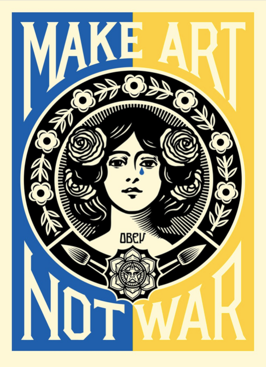 MAKE ART NOT WAR - OBEY  - Symbios Design Rare Glossy Poster Print