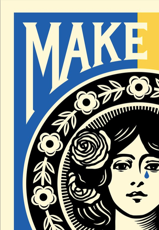 MAKE ART NOT WAR - OBEY  - Symbios Design Rare Glossy Poster Print