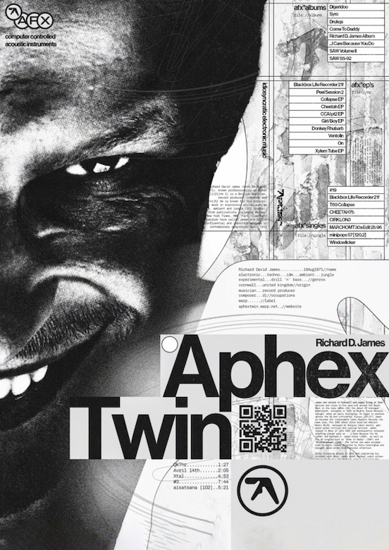 APHEX TWIN - Symbios Design Rare Glossy Poster Print