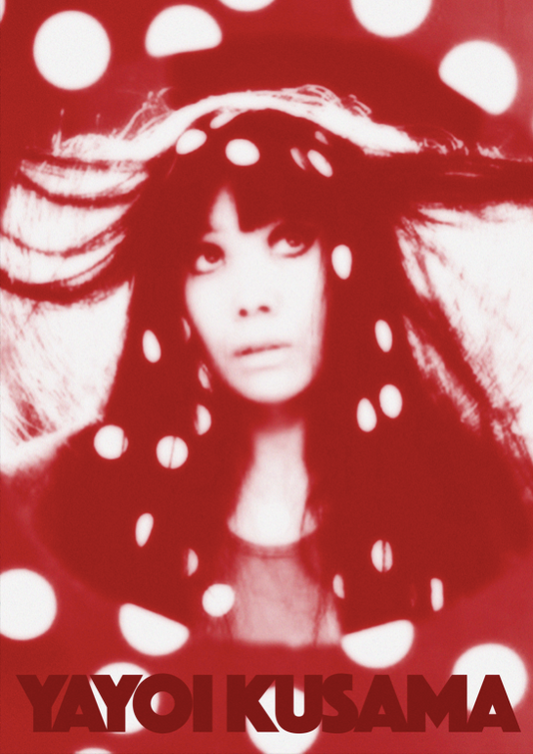 YAYOI KUSAMA - PORTRAIT RED - Symbios Design Rare Glossy Poster Print