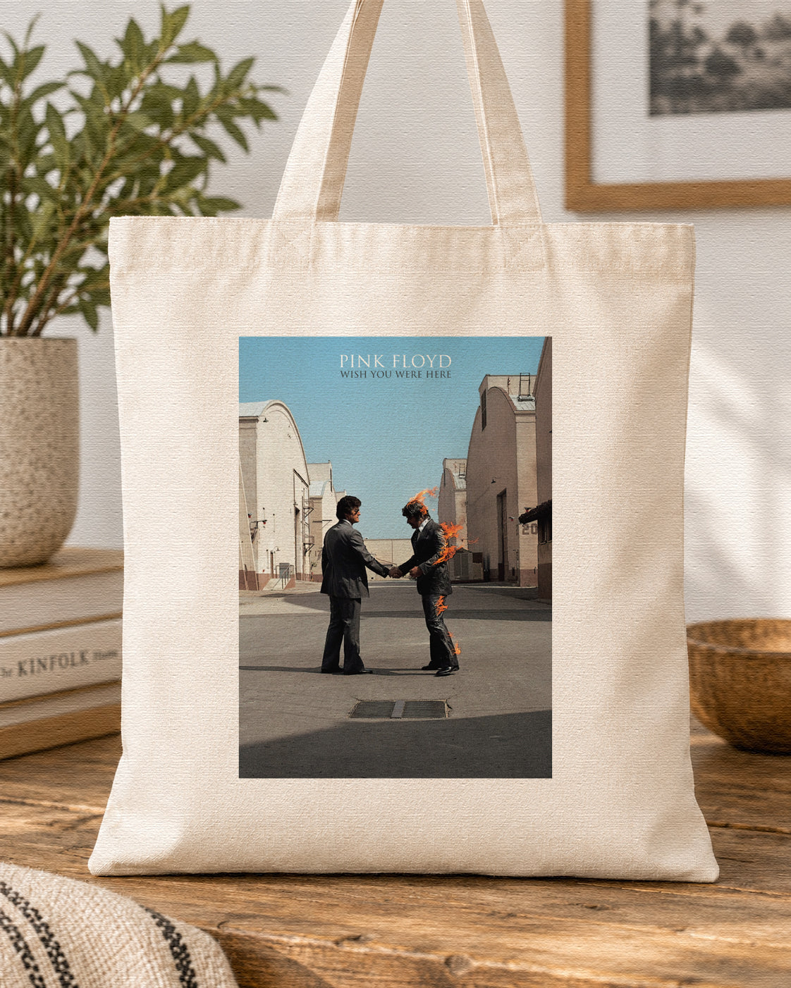 PINK FLOYD - WISH YOU WERE HERE - Symbios Design Tote Bag