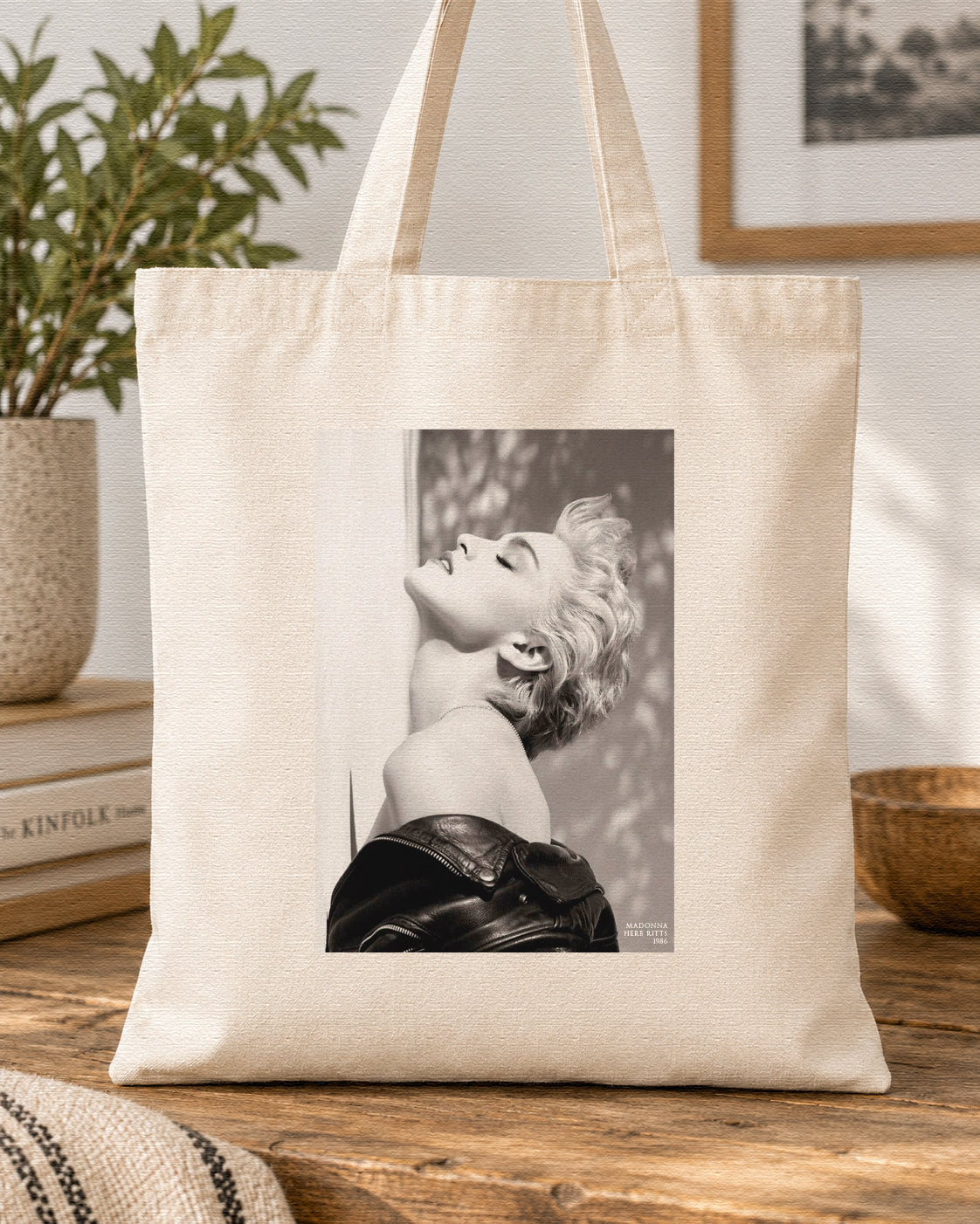 MADONNA - HERB RITTS - Symbios Design Tote Bag