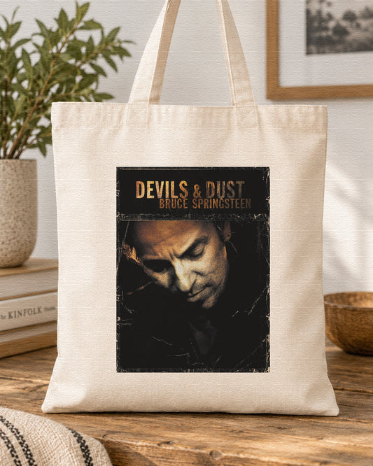 BRUCE SPRINGSTEEN - DEVILS & DUST - Symbios Design Tote Bag