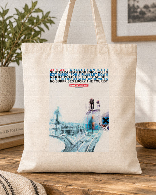 RADIOHEAD - OK COMPUTER - TRACKLIST - Symbios Design Tote Bag