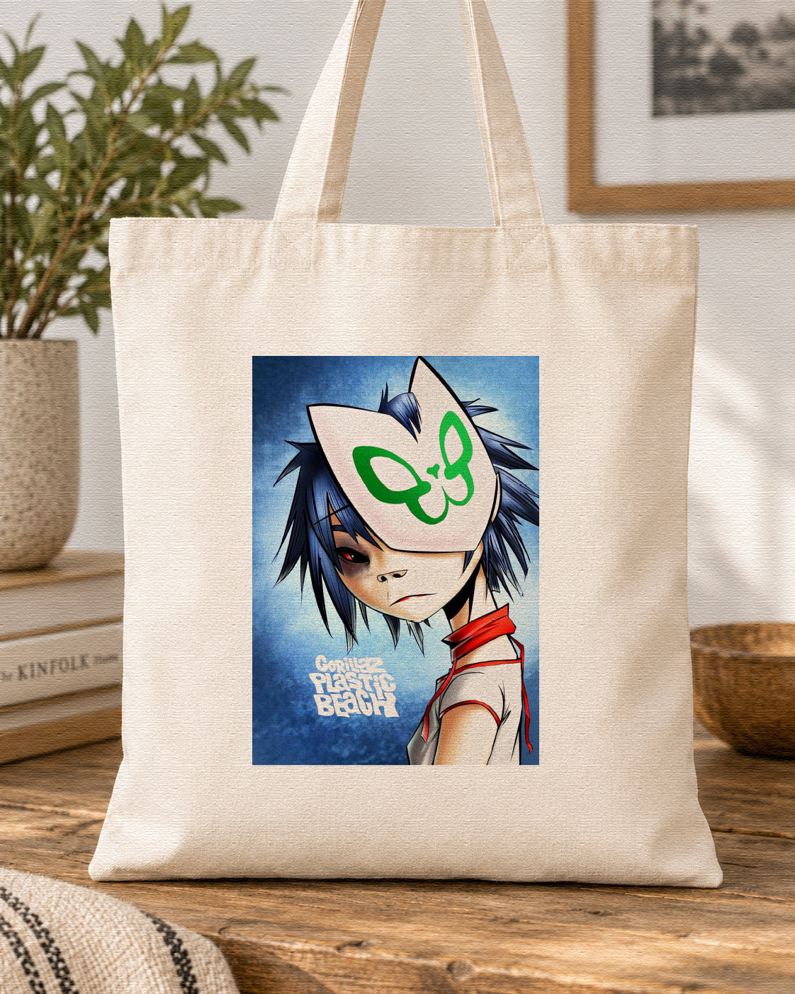 GORILLAZ - PLASTIC BEACH - Symbios Design Tote Bag
