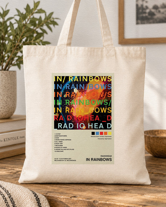 RADIOHEAD - IN RAINBOWS - Symbios Design Tote Bag