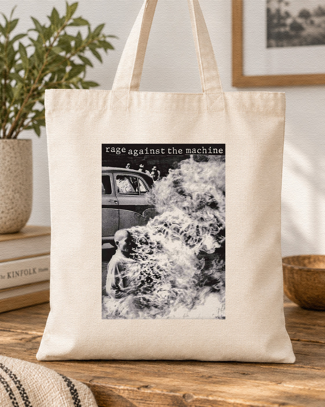 RAGE AGAINST THE MACHINE - Symbios Design Tote Bag