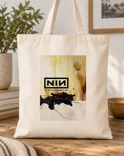 NINE INCH NAILS - THE DOWNWARD SPIRAL - Symbios Design Tote Bag