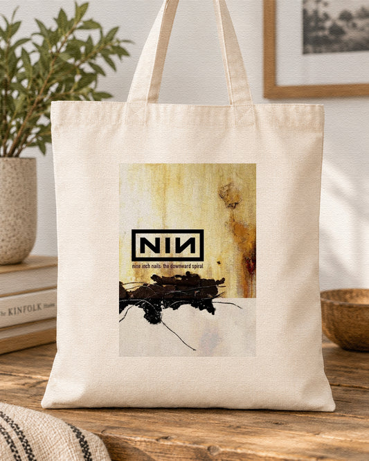 NINE INCH NAILS - THE DOWNWARD SPIRAL - Symbios Design Tote Bag