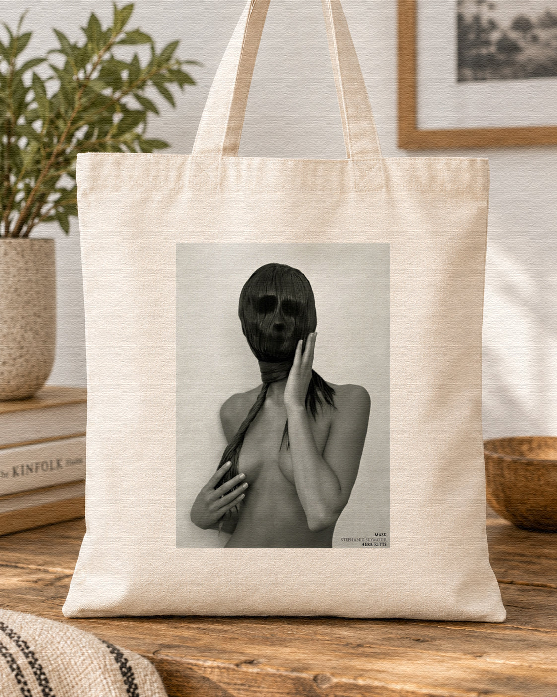 HERB RITTS - MASK - Symbios Design Tote Bag