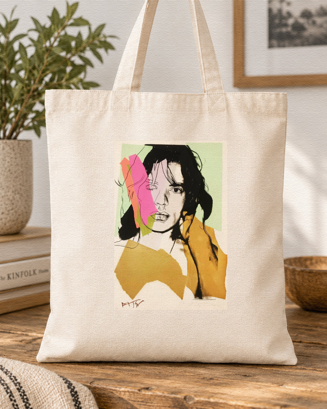 ANDY WARHOL MICK JAGGER - Symbios Design Tote Bag