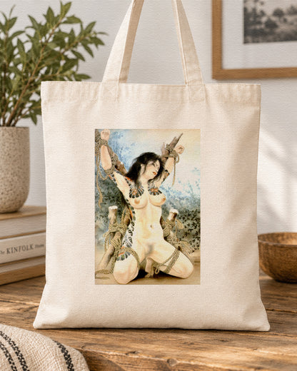 JAPANESE SHIBARI ART III - Symbios Design Tote Bag
