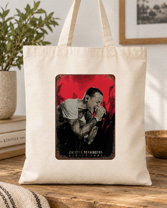 LINKIN PARK - CHESTER BENNINGTON - Symbios Design Tote Bag