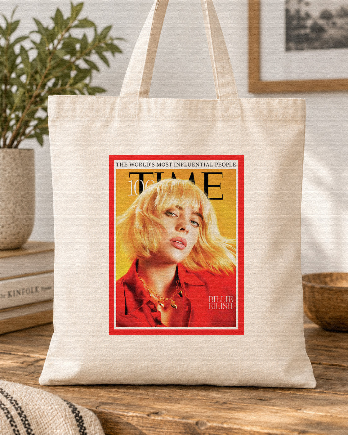 BILLIE EILISH - TIME MAGAZINE - Symbios Design Tote Bag