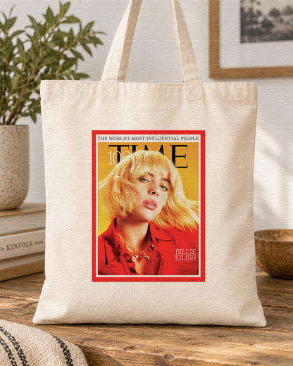 BILLIE EILISH - TIME MAGAZINE - Symbios Design Tote Bag